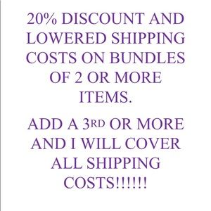 MOST ITEMS listed at lowest price. BUNDLES!!!